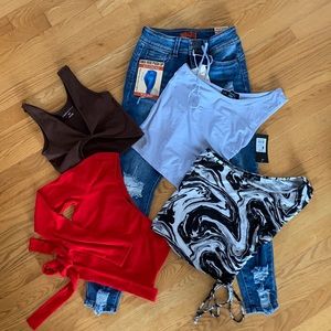 Bundle = Four Tops + Jeans = Great Value!